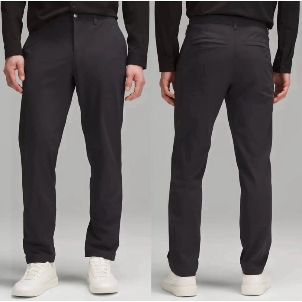 Lululemon Mens 36W 32L ABC Classic Fit Trouser Warpstreme, Black